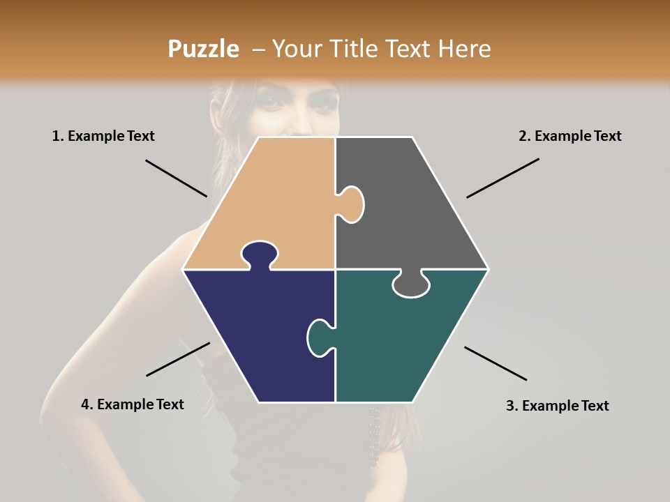 Teenager Smile Brunette PowerPoint Template