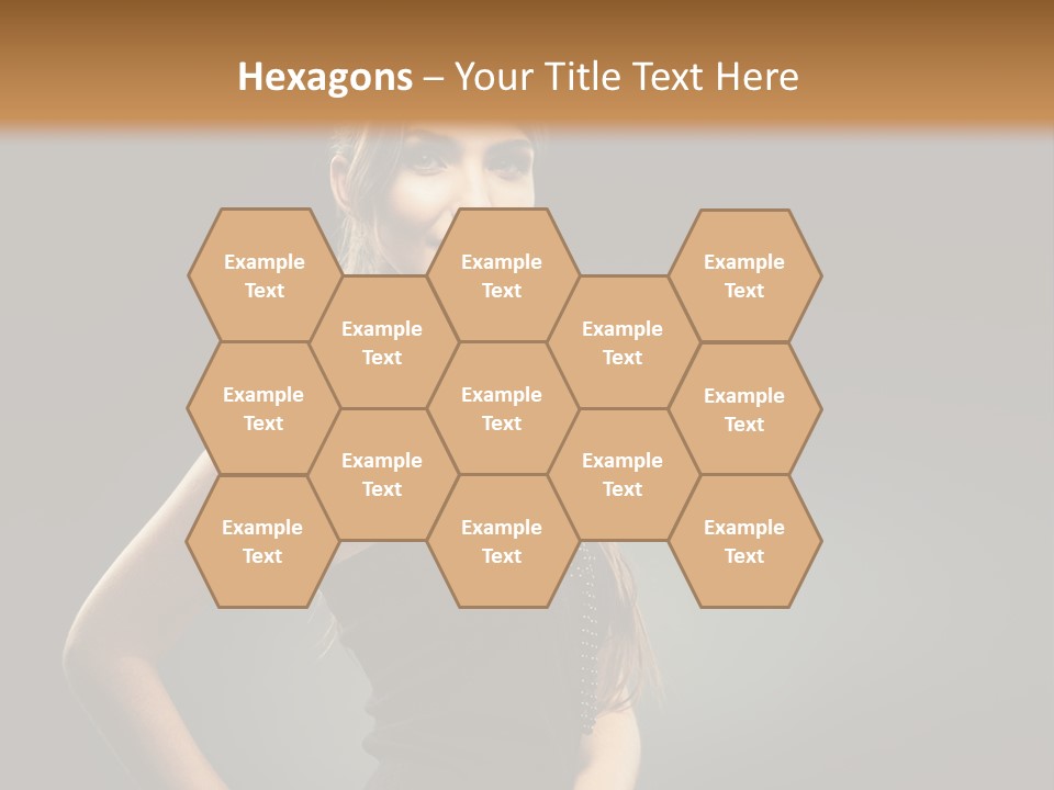 Teenager Smile Brunette PowerPoint Template