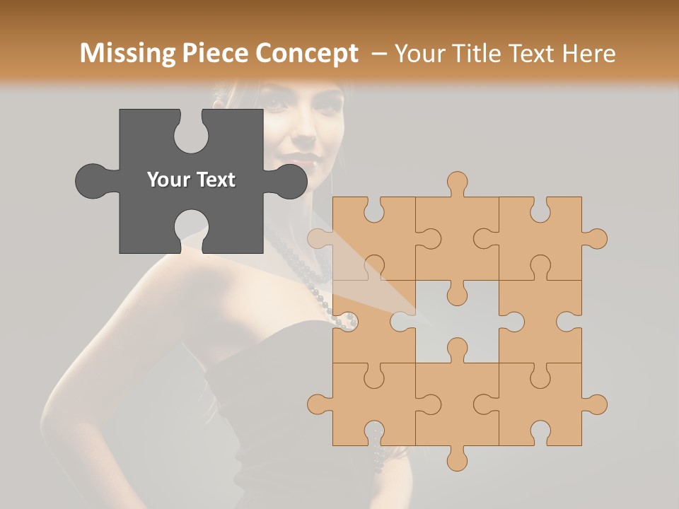 Teenager Smile Brunette PowerPoint Template