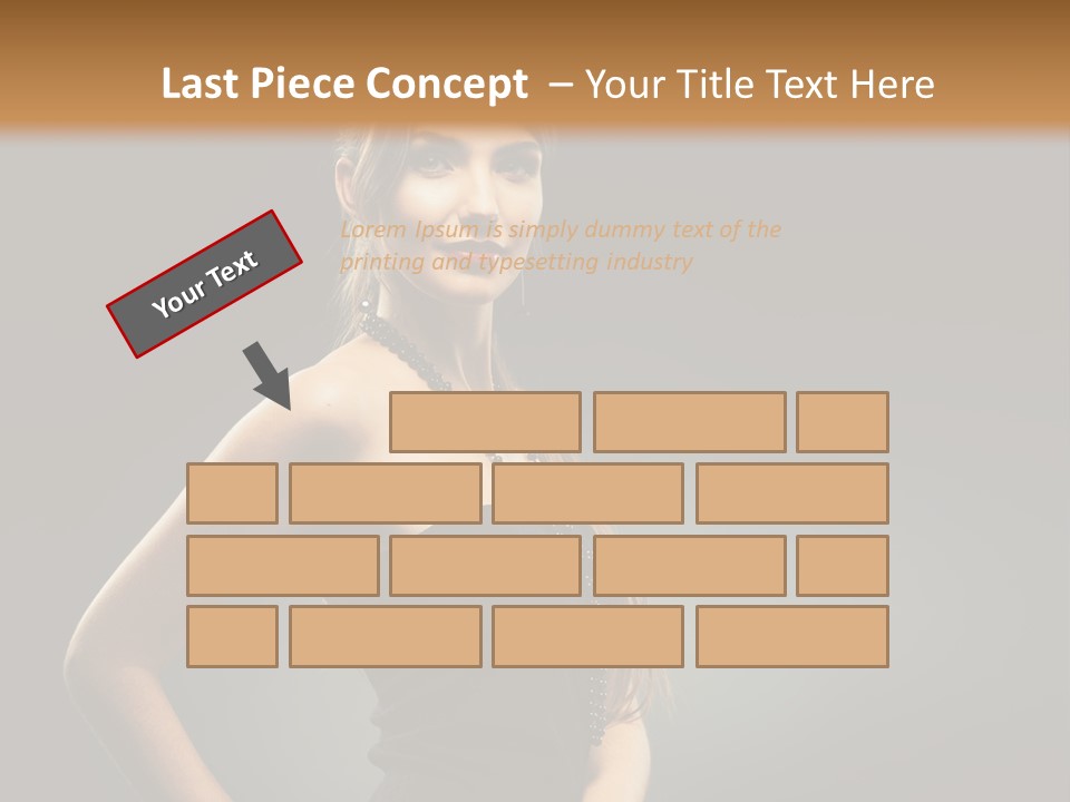 Teenager Smile Brunette PowerPoint Template