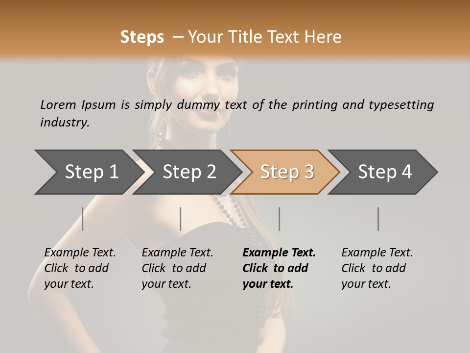 Teenager Smile Brunette PowerPoint Template