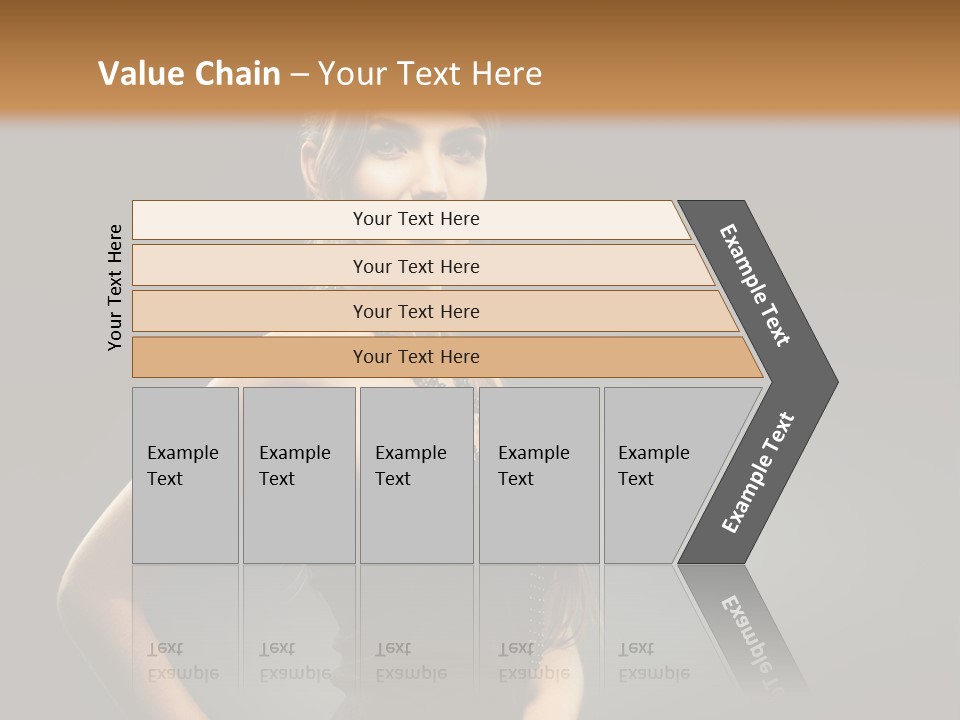 Teenager Smile Brunette PowerPoint Template