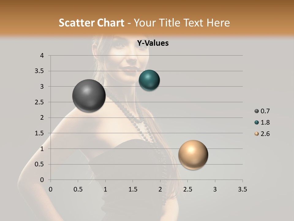 Teenager Smile Brunette PowerPoint Template