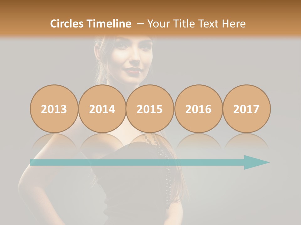 Teenager Smile Brunette PowerPoint Template