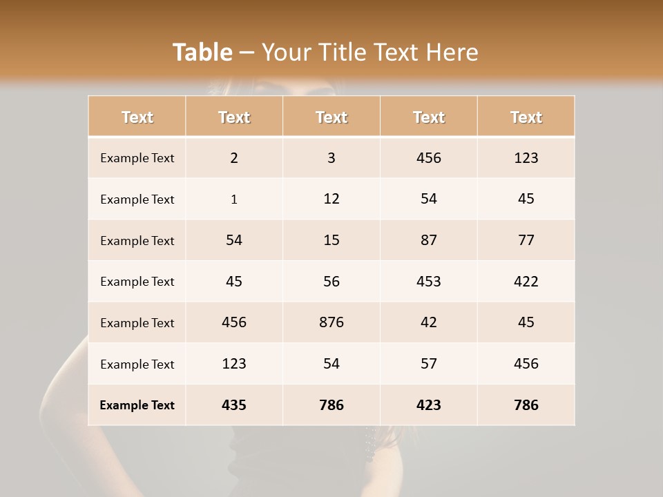 Teenager Smile Brunette PowerPoint Template