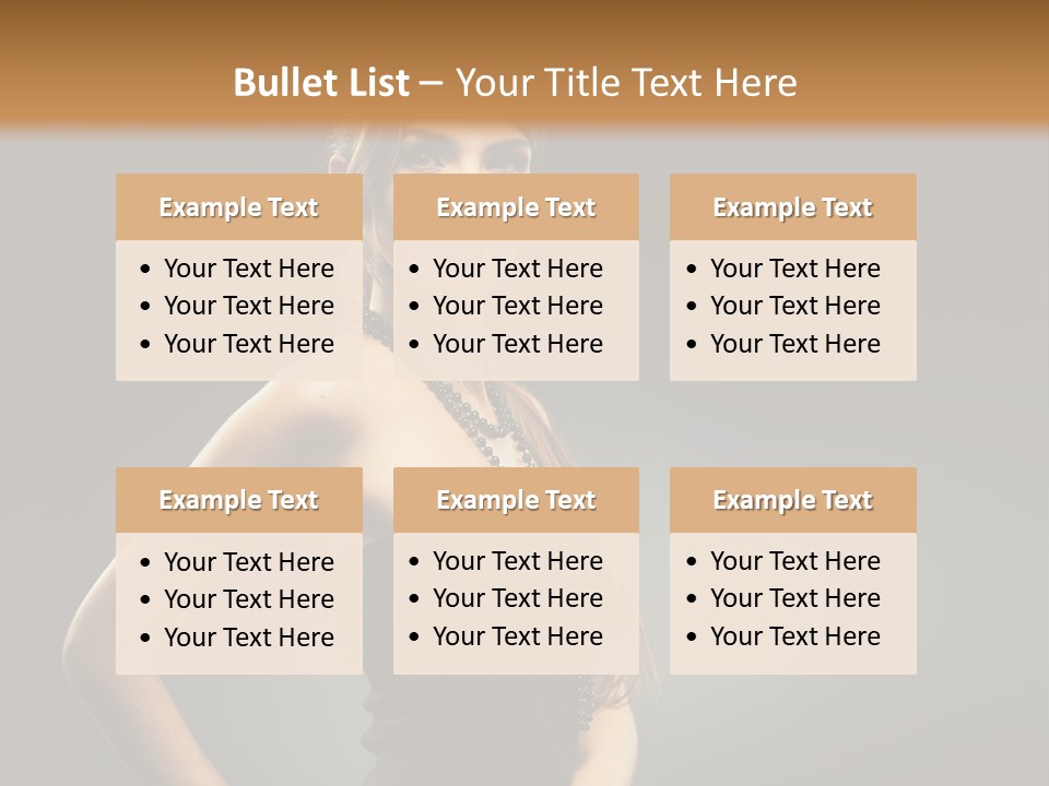 Teenager Smile Brunette PowerPoint Template