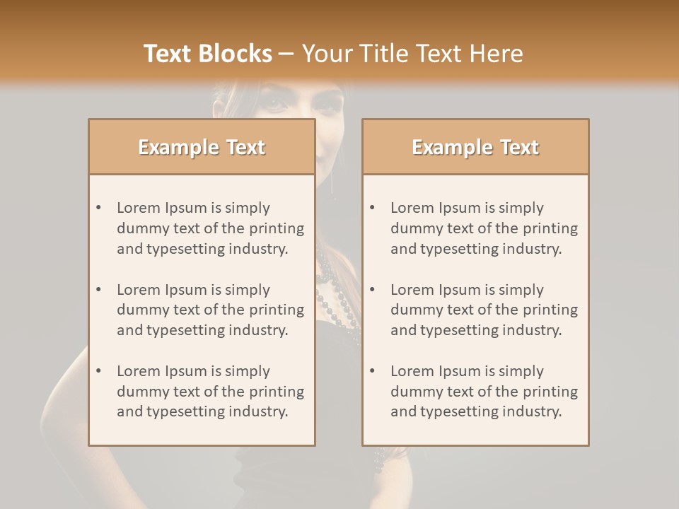 Teenager Smile Brunette PowerPoint Template