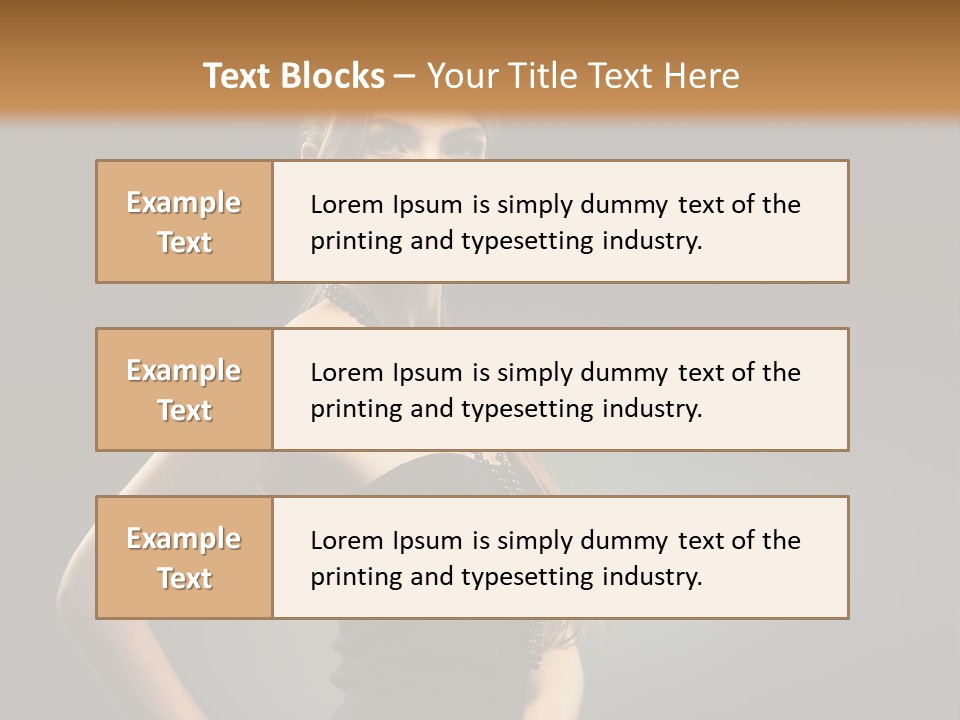 Teenager Smile Brunette PowerPoint Template