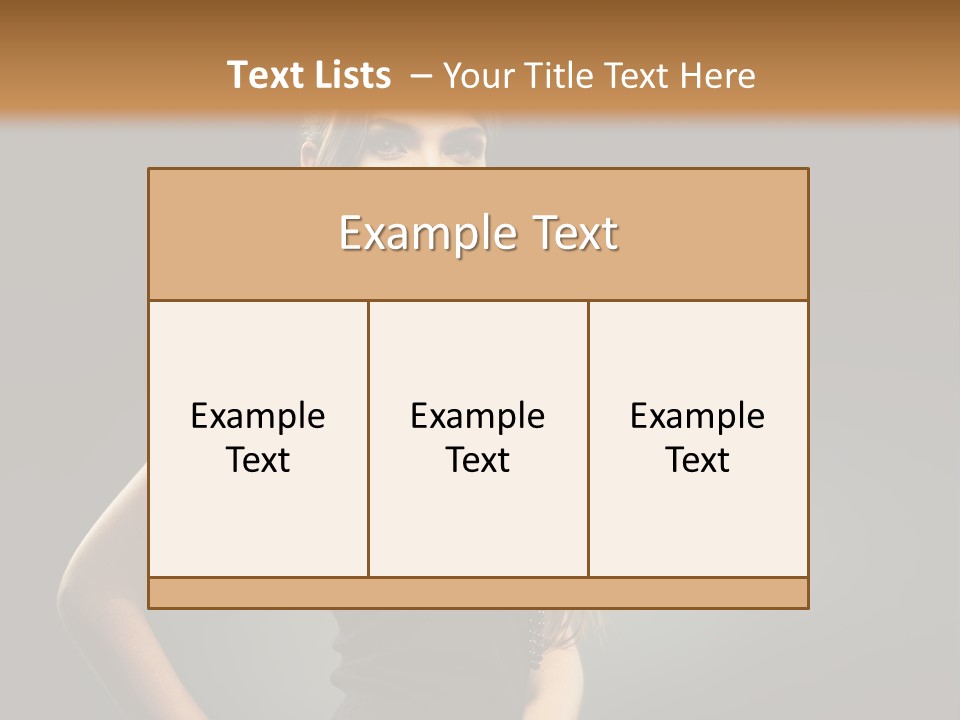 Teenager Smile Brunette PowerPoint Template