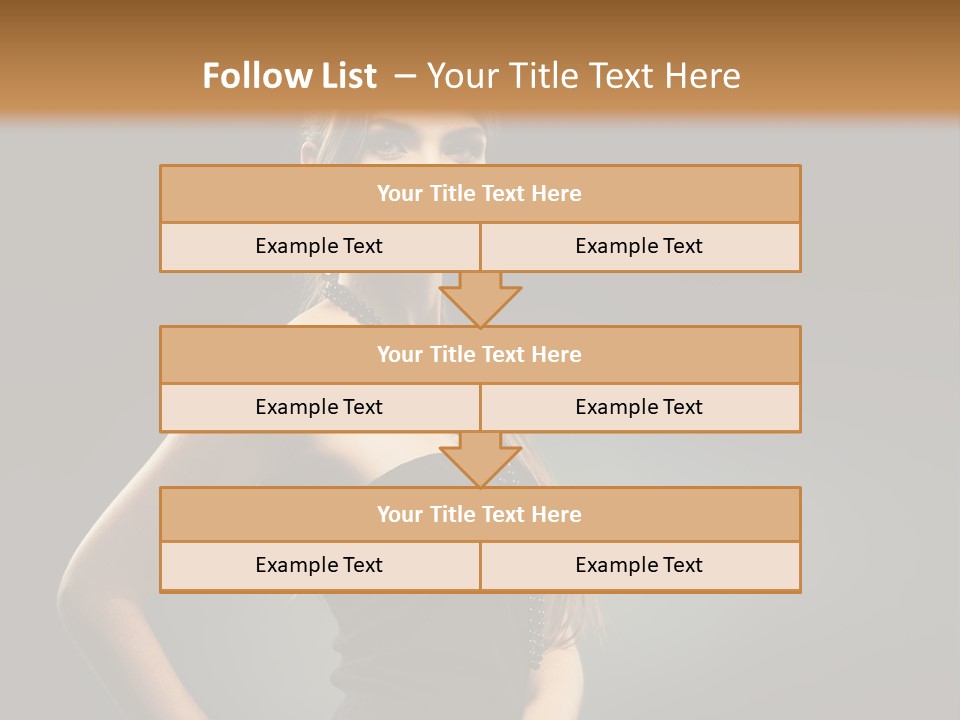 Teenager Smile Brunette PowerPoint Template