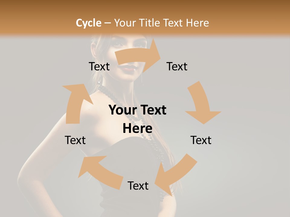 Teenager Smile Brunette PowerPoint Template