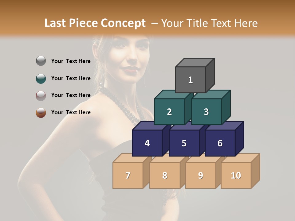 Teenager Smile Brunette PowerPoint Template