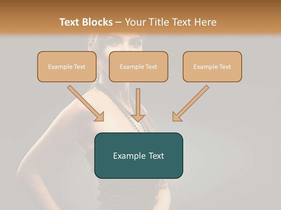 Teenager Smile Brunette PowerPoint Template
