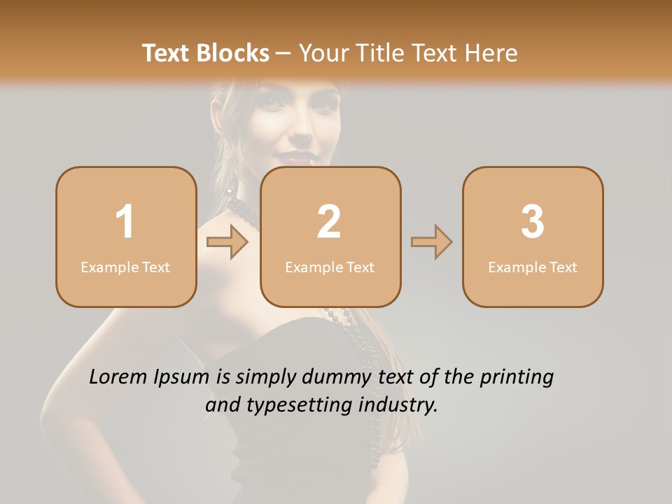 Teenager Smile Brunette PowerPoint Template