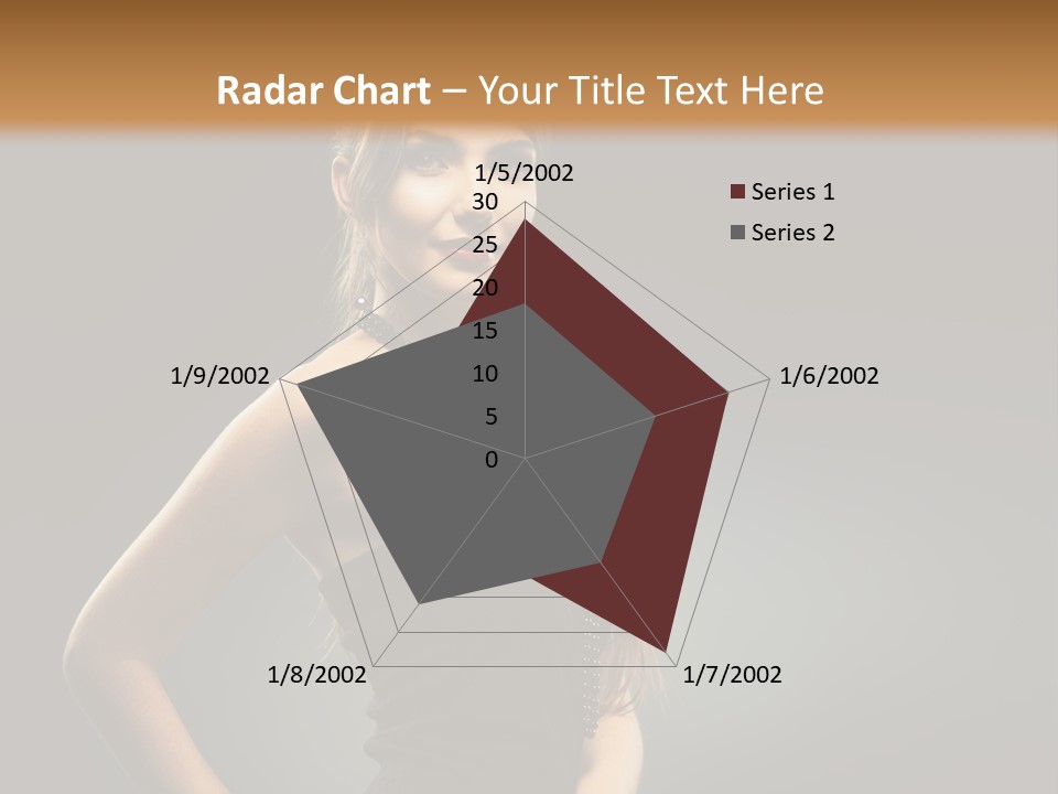 Teenager Smile Brunette PowerPoint Template