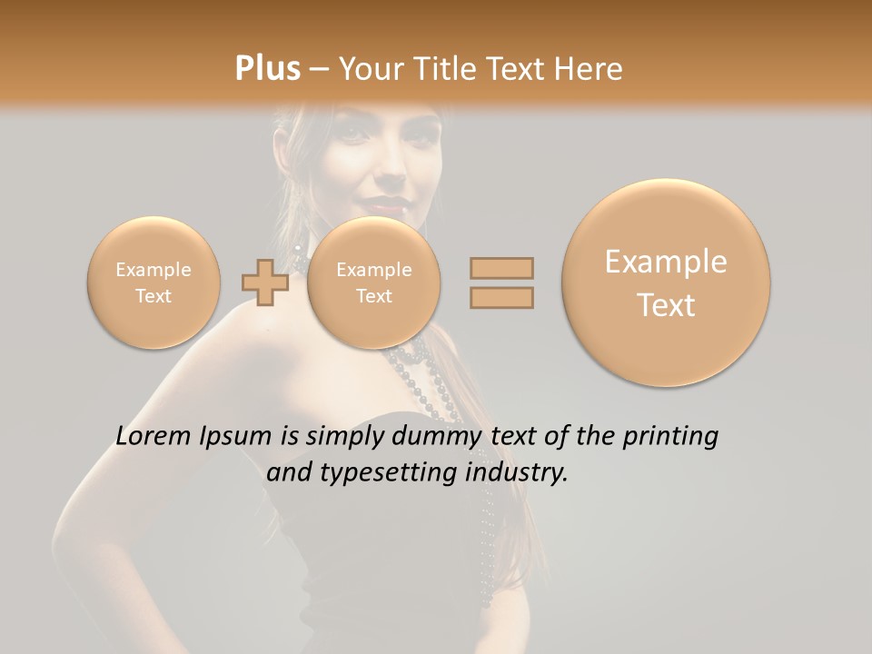 Teenager Smile Brunette PowerPoint Template
