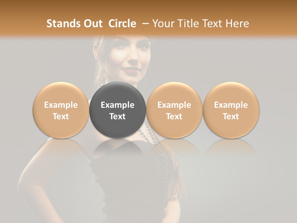 Teenager Smile Brunette PowerPoint Template