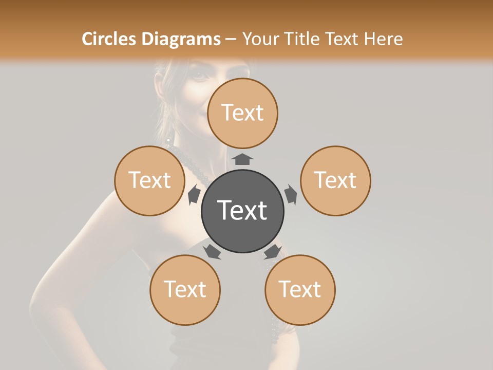 Teenager Smile Brunette PowerPoint Template