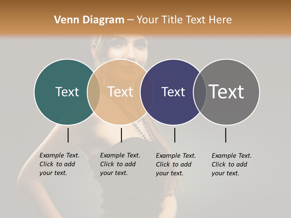 Teenager Smile Brunette PowerPoint Template