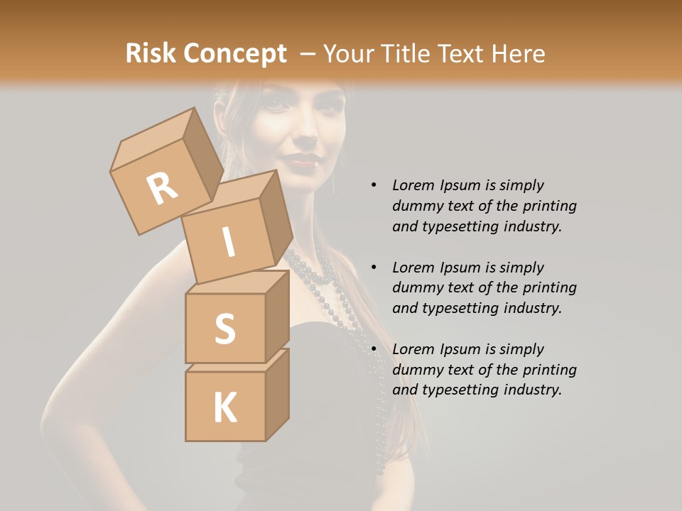 Teenager Smile Brunette PowerPoint Template