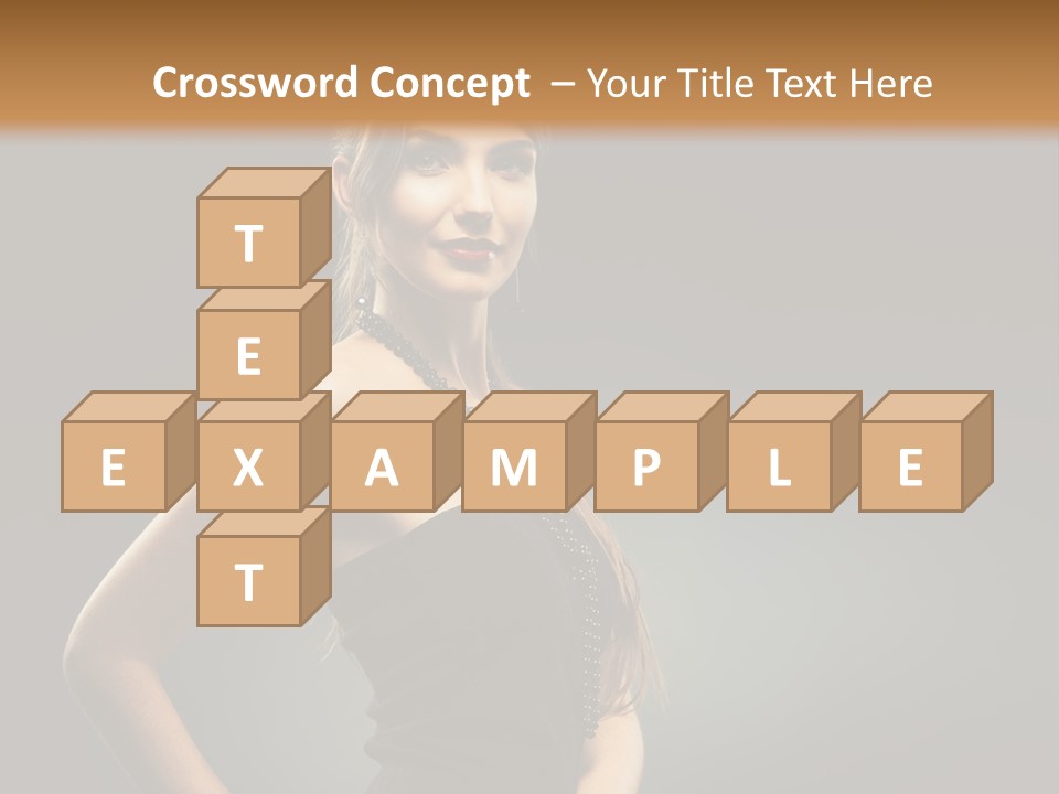 Teenager Smile Brunette PowerPoint Template