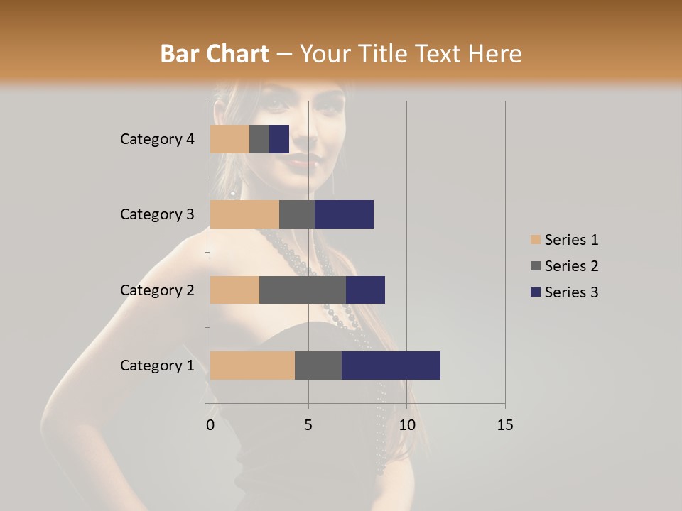 Teenager Smile Brunette PowerPoint Template