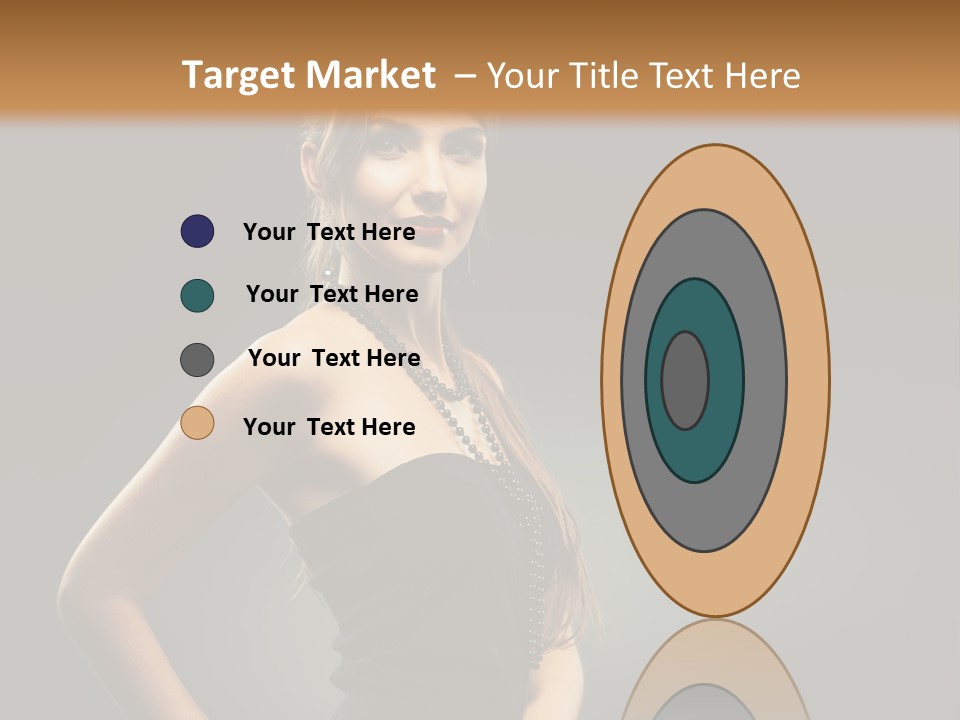 Teenager Smile Brunette PowerPoint Template