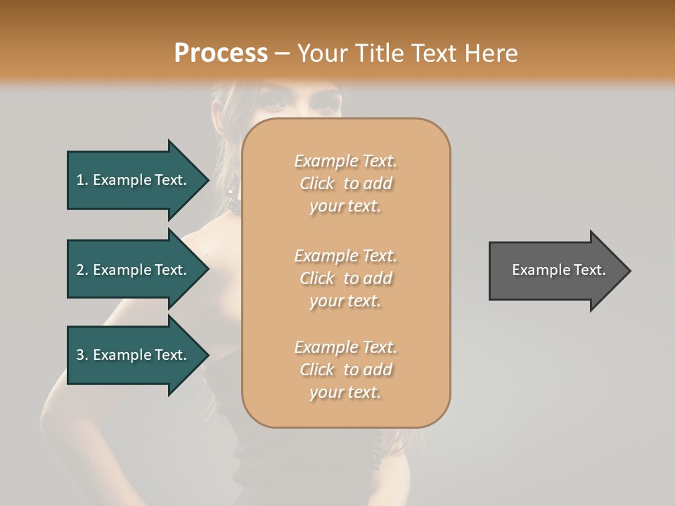 Teenager Smile Brunette PowerPoint Template