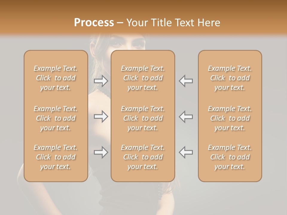 Teenager Smile Brunette PowerPoint Template