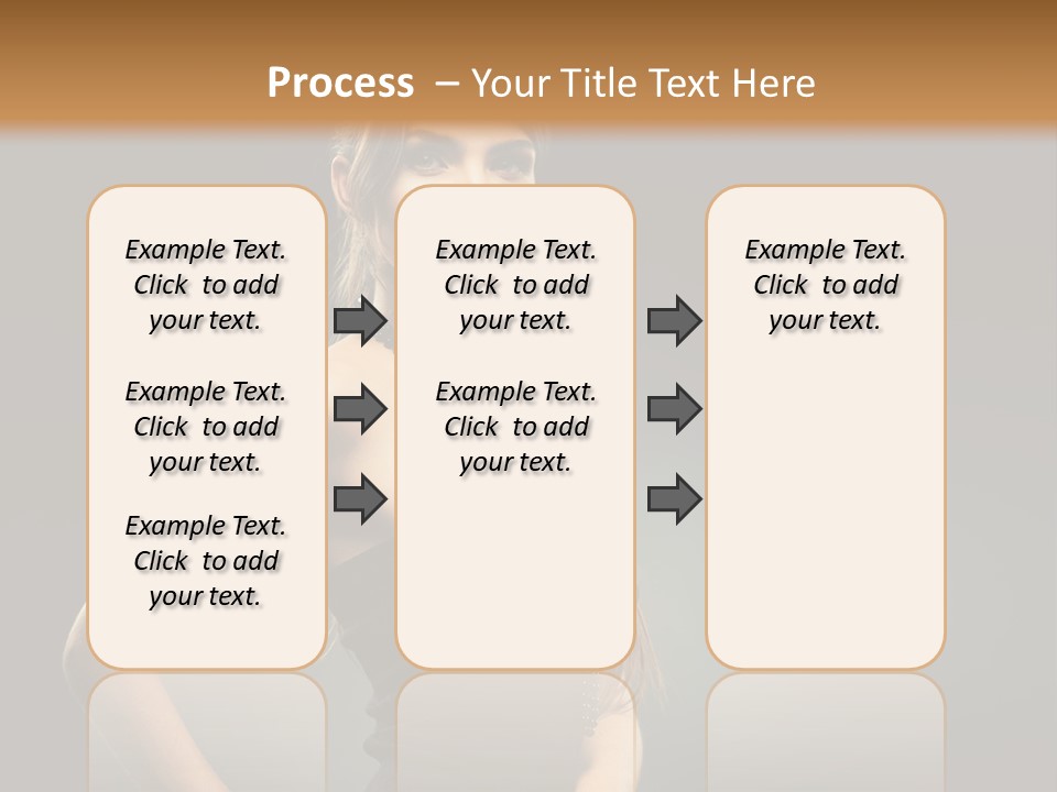 Teenager Smile Brunette PowerPoint Template