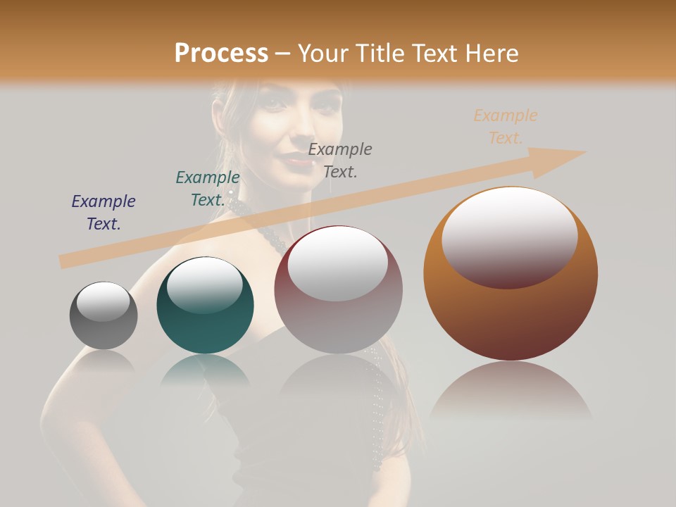 Teenager Smile Brunette PowerPoint Template