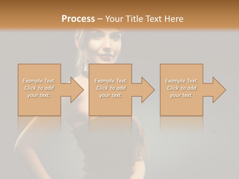 Teenager Smile Brunette PowerPoint Template