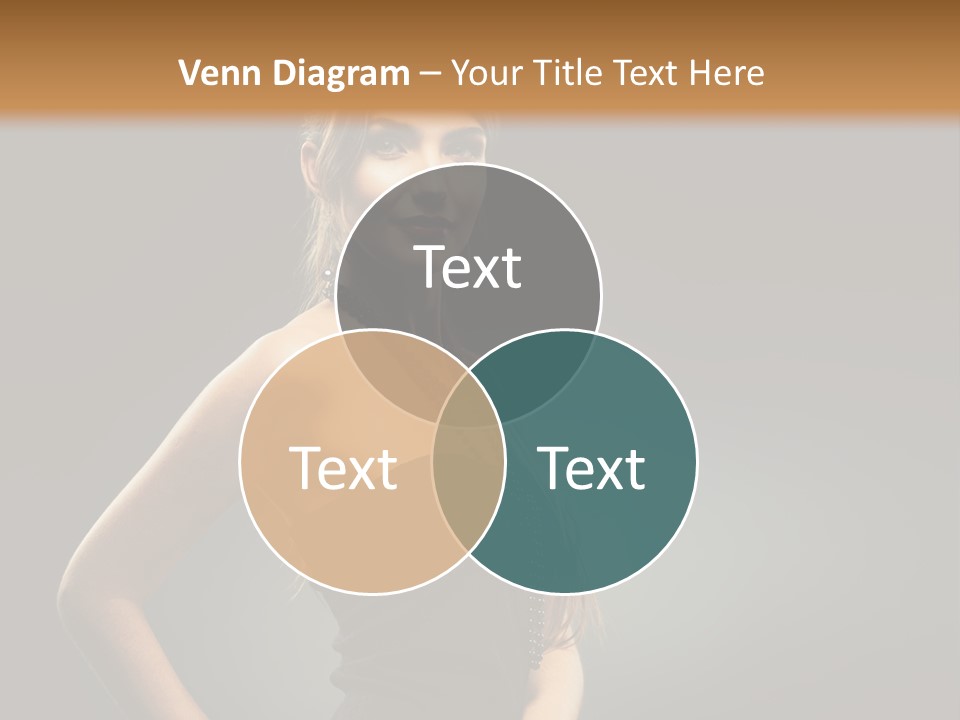 Teenager Smile Brunette PowerPoint Template