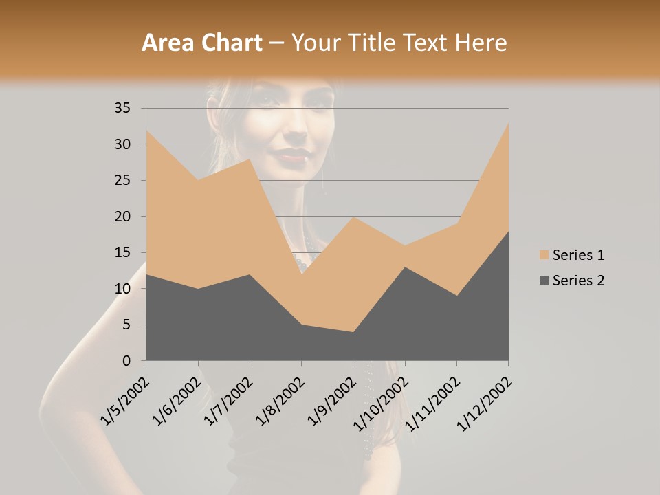 Teenager Smile Brunette PowerPoint Template