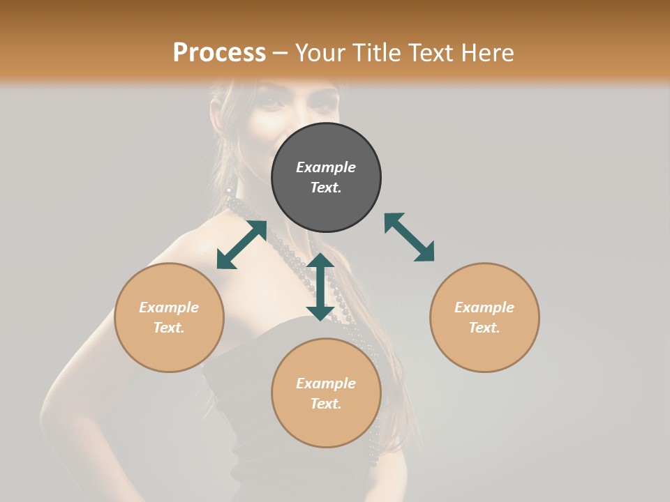 Teenager Smile Brunette PowerPoint Template