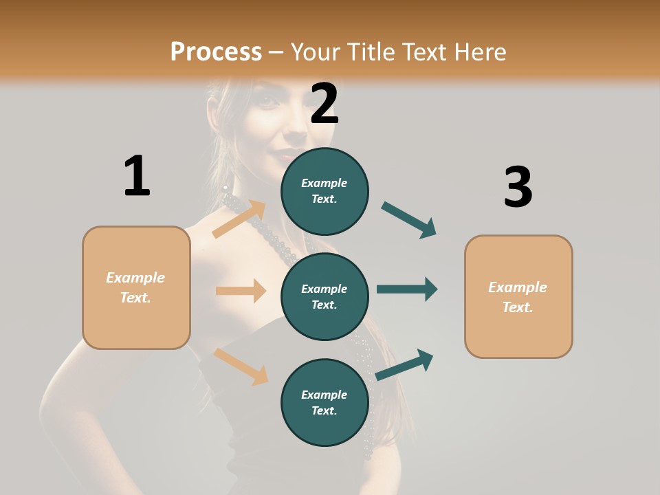 Teenager Smile Brunette PowerPoint Template