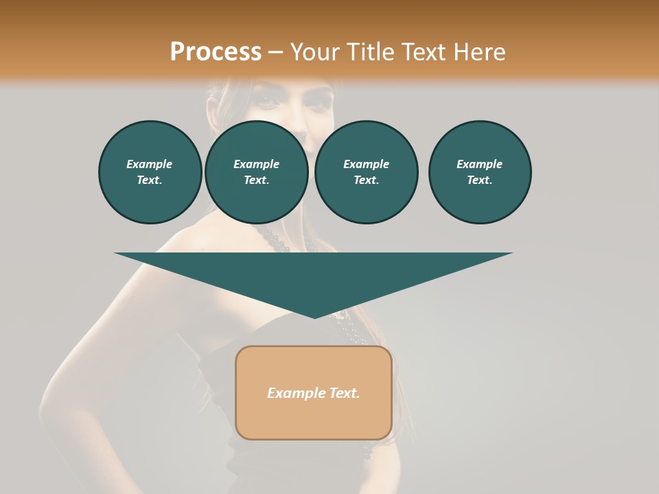 Teenager Smile Brunette PowerPoint Template