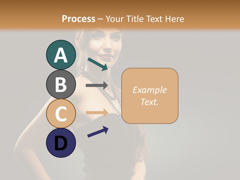 Teenager Smile Brunette PowerPoint Template