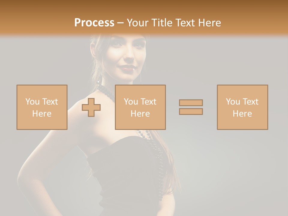 Teenager Smile Brunette PowerPoint Template