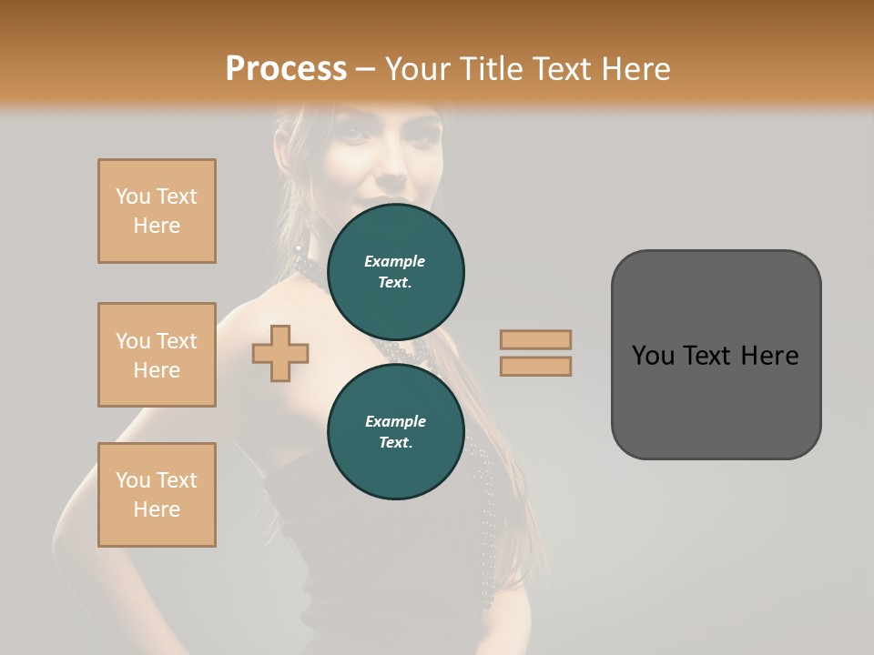 Teenager Smile Brunette PowerPoint Template