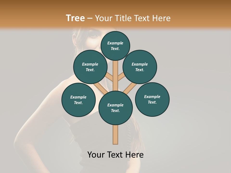 Teenager Smile Brunette PowerPoint Template