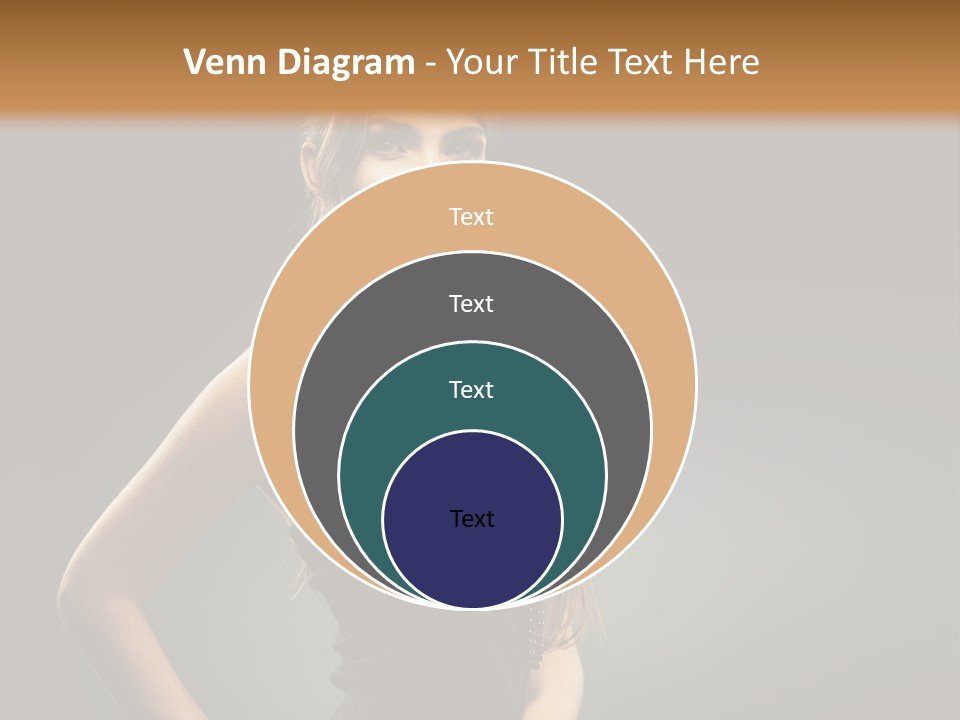 Teenager Smile Brunette PowerPoint Template