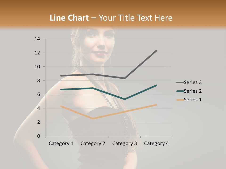 Teenager Smile Brunette PowerPoint Template