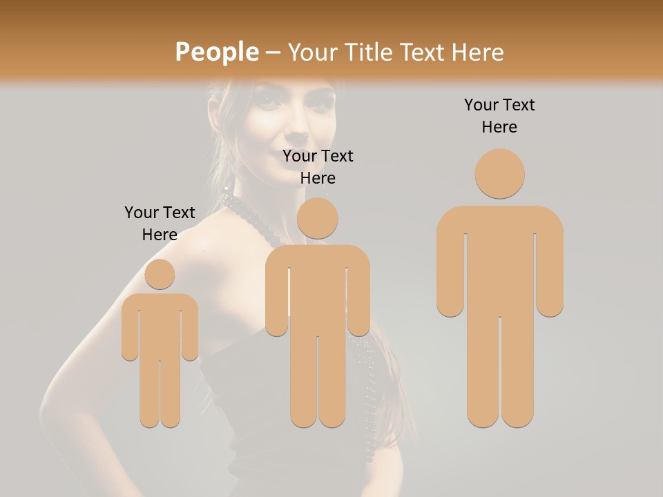 Teenager Smile Brunette PowerPoint Template