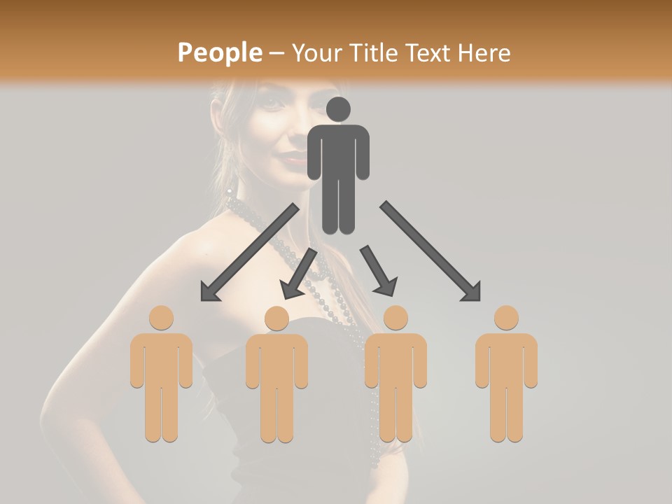 Teenager Smile Brunette PowerPoint Template