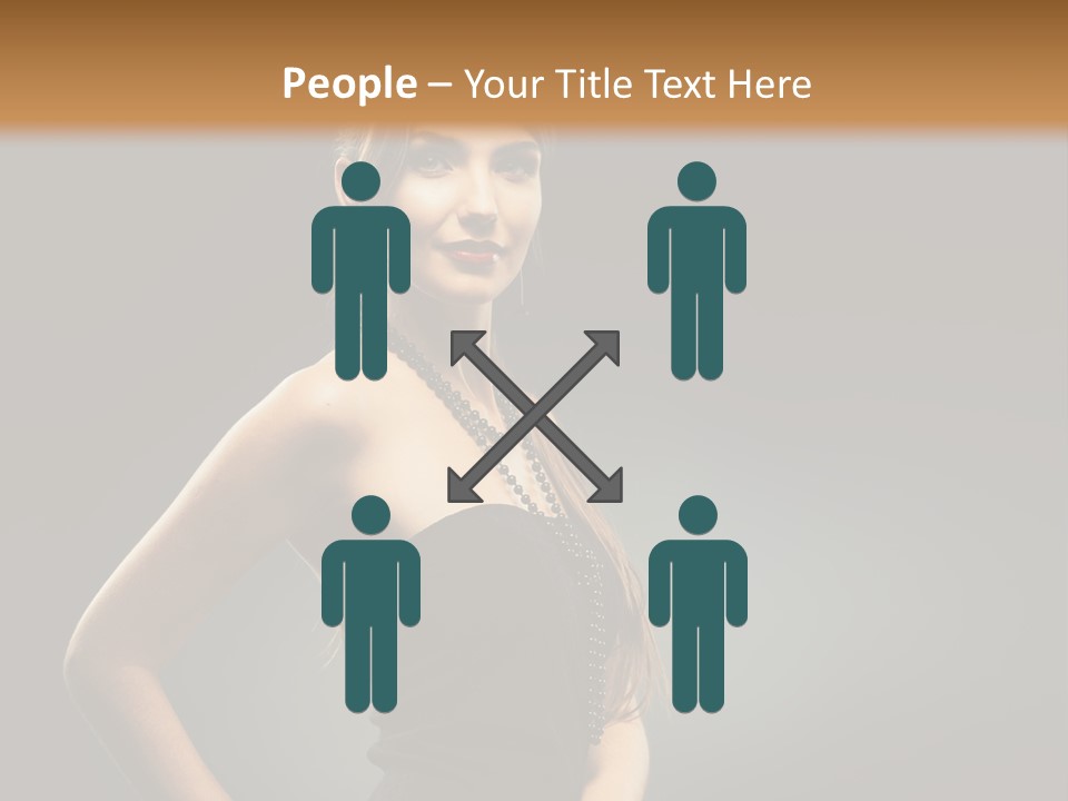 Teenager Smile Brunette PowerPoint Template