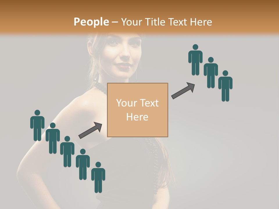 Teenager Smile Brunette PowerPoint Template