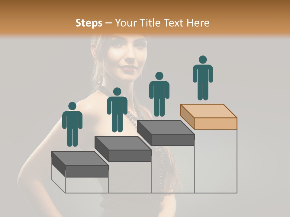 Teenager Smile Brunette PowerPoint Template