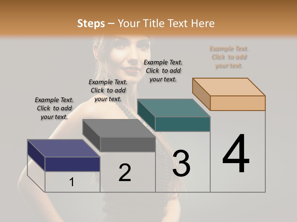 Teenager Smile Brunette PowerPoint Template