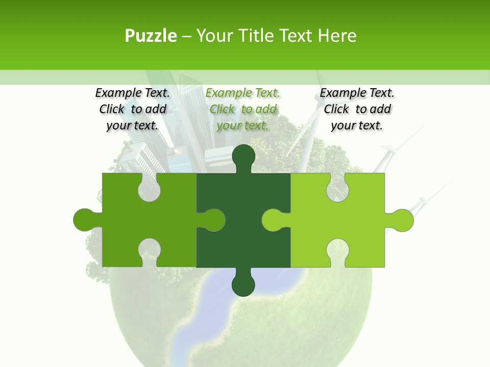 Solar Battery Field Centre PowerPoint Template